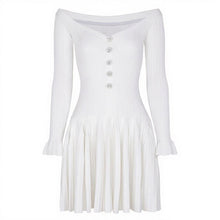 Load image into Gallery viewer, Autumn Long Sleeve off Shoulder off Shoulder Knitted All Matching Slim Fit Slimming Dress