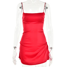 Load image into Gallery viewer, Women Sexy Cami Dress Backless Elegant Pleated Short Sexy Low Cut