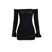 Load image into Gallery viewer, Autumn Solid Color off Shoulder Sexy Long Sleeve Narrow High Waist Women Dress