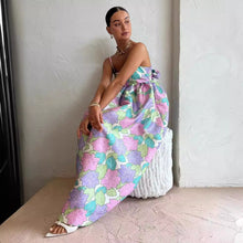 Load image into Gallery viewer, Casual Elegant Printed Sling Loose Sleeveless Backless Large Swing Dress