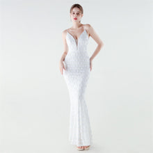 Load image into Gallery viewer, Heavy Industry Sequin Slim Deep Fishtail Evening Dress