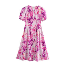 Load image into Gallery viewer, Spring Women Clothing Minimalist Short Sleeve Elastic Printing Dress