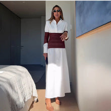 Load image into Gallery viewer, Summer Women Clothing Patchwork Slit Collared Dress