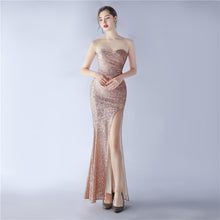 Load image into Gallery viewer, Heavy Industry Shrink Fold Wrinkle Craft Simple Retro Tube Top Evening Dress