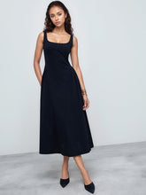 Load image into Gallery viewer, Summer Niche Design Spring Summer round Neck Backless Waist Trimming Sleeveless Dress