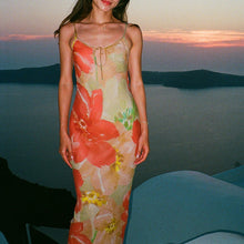 Load image into Gallery viewer, Sexy Suspenders Hollow Out Cutout Print Backless Dress Women Vacation Sexy Dress