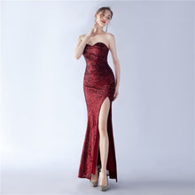 Load image into Gallery viewer, Heavy Industry Shrink Fold Wrinkle Craft Simple Retro Tube Top Evening Dress
