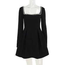 Load image into Gallery viewer, Fall Type Hip Fashionable Elegant Slim Pearl Square Collar Dress Women