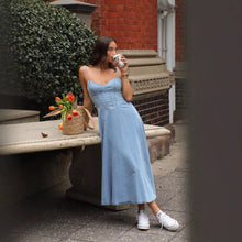 Load image into Gallery viewer, Summer Women Collection Sleeveless Spaghetti Straps Slimming Imitation Denim Dress