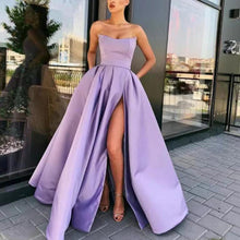 Load image into Gallery viewer, Dress Performance Dress Sexy Tube Top Split Long Cocktail Host Evening Dress