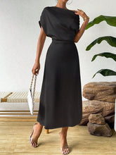 Load image into Gallery viewer, Women Clothing Trendy Summer Satin Satin Women Summer Dress Tight Jumpsuit Long Dress