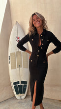 Load image into Gallery viewer, Casual Multi Button Long Sleeve Denim Mid Length Dress