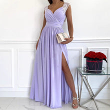 Load image into Gallery viewer, Women Clothing Sleeveless Backless Solid Color Wide Hem Split Women Clothing Dress