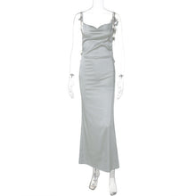Load image into Gallery viewer, Summer Floral Decoration Elegant Dress Maxi Dress Backless Sling Dress