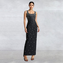 Load image into Gallery viewer, Women Wear Drilling U Collar Sleeveless Sheath Tight Dress