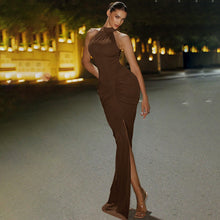 Load image into Gallery viewer, Women Summer Back Zipper Pleated Sleeveless Dress
