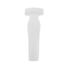 Load image into Gallery viewer, Women Clothing Summer Sexy off Shoulder Backless Bag Hip Pleated Solid Color Dress