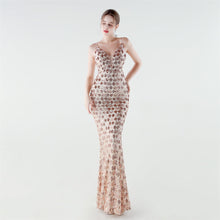 Load image into Gallery viewer, Heavy Industry Sequin Slim Deep Fishtail Evening Dress