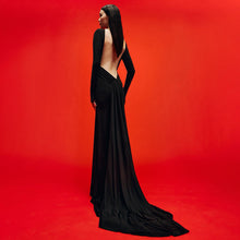 Load image into Gallery viewer, Autumn Winter Women Clothing Sexy Socialite Dress Backless Ribbon Cocktail Dress