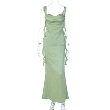 Load image into Gallery viewer, Summer Internet Celebrity Same Lace Strap Backless Dress Fashionable Ruffled Ribbon Dress