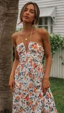 Load image into Gallery viewer, Women V neck Brace Maxi Dress Elegant Shoulder Baring Sleeveless Sling