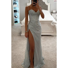 Load image into Gallery viewer, Party Suspenders Dress Loose Casual Slit Women Clothing Dress