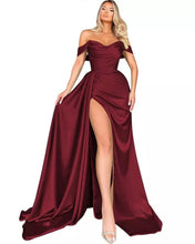 Load image into Gallery viewer, Cocktail High Slit Sexy Host Off Shoulder Slimming Party Evening Dress