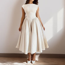 Load image into Gallery viewer, Spring French Sexy Elegant Waist Slimming Sleeveless Back Hollow Out Cutout Dress
