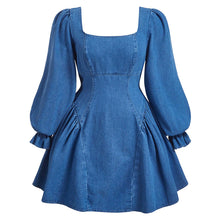 Load image into Gallery viewer, Women Clothing French Long Sleeve Waist Controlled Large Hem Slimming Dress