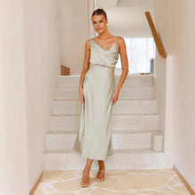 Load image into Gallery viewer, Summer Women Clothing Solid Color Satin Satin Sexy Suspenders Dress