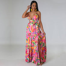 Load image into Gallery viewer, Women French Dress Long Printed