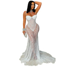Load image into Gallery viewer, Women Wear Sexy Sling Lace See through Formal Dress