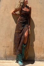 Load image into Gallery viewer, Sexy Sleeveless Printed Stretch Split Straps Tulle Dress