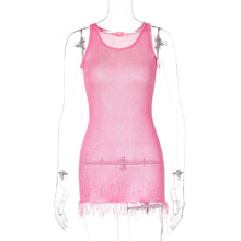 Load image into Gallery viewer, Women Clothing Summer Sexy round Neck Sleeveless Sheath Dress