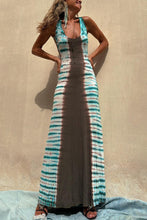 Load image into Gallery viewer, Dress Positioning Printing Backless Lace Up Sexy Dress