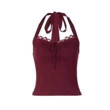 Load image into Gallery viewer, Women Clothing Winter Sexy Lace Stitched Backless Lace up Tube Top
