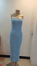 Load image into Gallery viewer, Striped Tube Top Tight Dress Beach Bohemian Casual Slim Fit Sheath Dress Women Summer