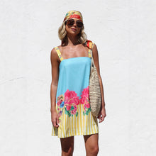 Load image into Gallery viewer, Suspender Skirt Positioning Printing A Swing Mini Suspender Dress for Women