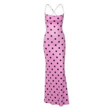 Load image into Gallery viewer, Sexy Backless Swing Collar Slim Fit Long Strap Polka Dot Dress Women