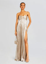 Load image into Gallery viewer, Summer Chest Wrapped Dress Stylish Texture Sexy Slit Women Evening Dresses