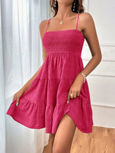 Load image into Gallery viewer, Women Clothing Summer off Neck Camisole Solid Color All Matching Texture Dress