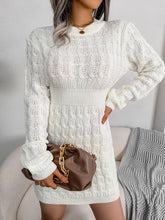 Load image into Gallery viewer, Fall Winter Casual Twist Waist Sheath Dress Base Sweater Dress Women Clothing