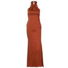 Load image into Gallery viewer, Sexy Solid Color Slim Sleeveless Backless Dress Women
