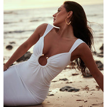 Load image into Gallery viewer, Women Clothing Spring Summer Sexy V-neck Backless Split Slim Dress