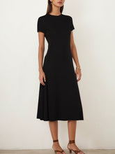 Load image into Gallery viewer, Summer Casual round Neck Short Sleeve Slim Fit A line Swing Dress