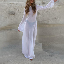 Load image into Gallery viewer, Summer Sexy Backless Long Sleeves See through Mesh Dress
