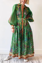 Load image into Gallery viewer, Autumn Printed Cardigan Printed Wide Hem Long Sleeve Dress for Women Amplified craft