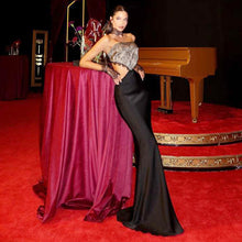 Load image into Gallery viewer, Autumn Winter Women Clothing Sexy Slim Fit Backless Lace Stitching Tube Top Dress