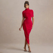 Load image into Gallery viewer, Elegant Slim Pleated Dress Sexy Backless Sheath Women Dress
