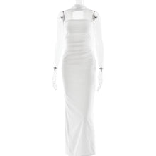 Load image into Gallery viewer, Spring Tube Top Cinched Waist Women Dress Elegant Ribbon Backless Sexy Sheath Dress